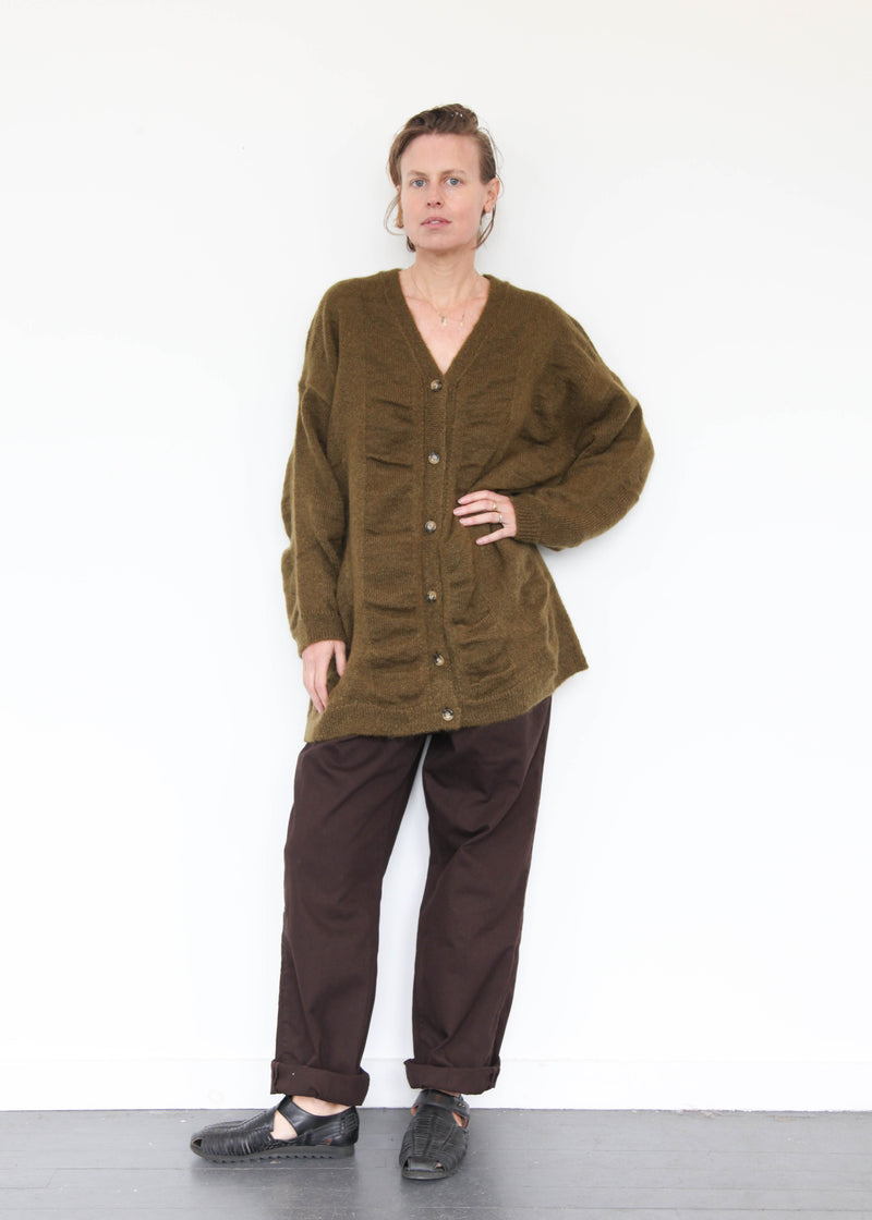 Waterfall Cardigan - Dark Olive