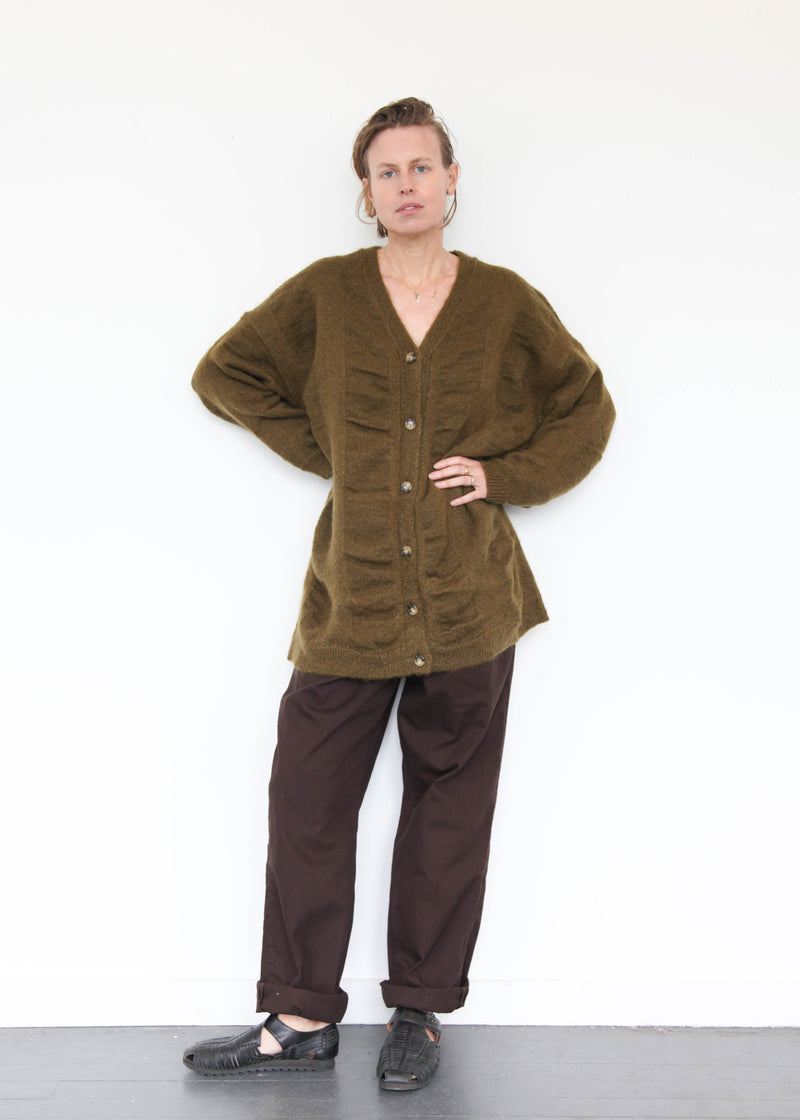 Waterfall Cardigan - Dark Olive