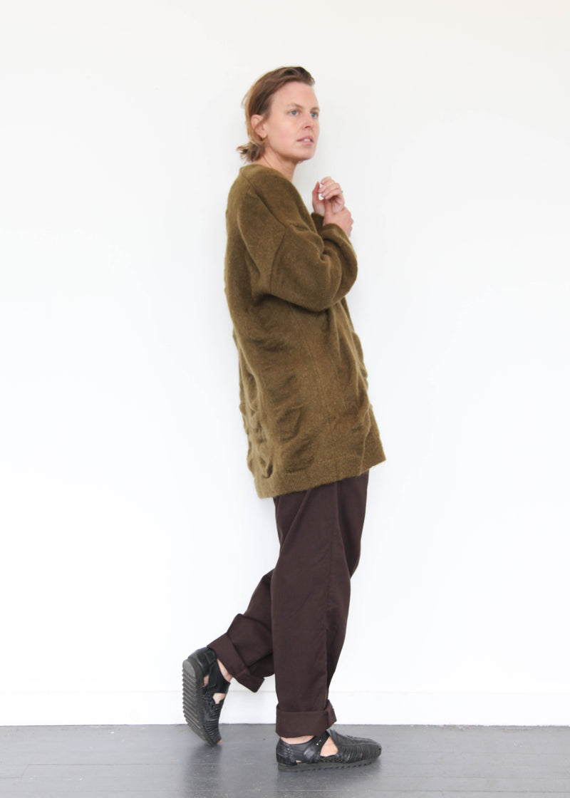 Waterfall Cardigan - Dark Olive