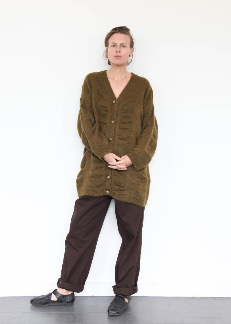 Waterfall Cardigan - Dark Olive