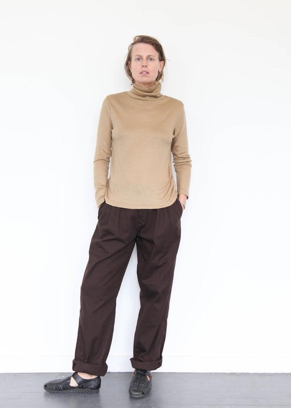 Wool Turtleneck - Camel