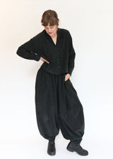 Cropped L/S Shirt - Black