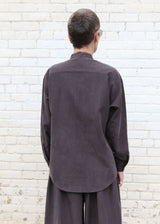Mao Collar Shirt - Dk Plum