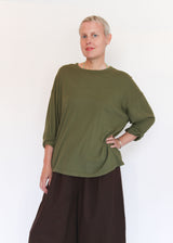 Loose Fit L/S Tee - Army