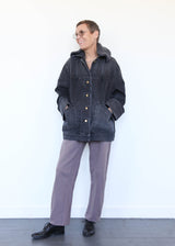 Stadium Jacket With Collar - Stil Black/Grey Blue