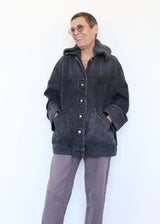 Stadium Jacket With Collar - Stil Black/Grey Blue