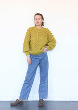 Hand Knit Pullover Yellow