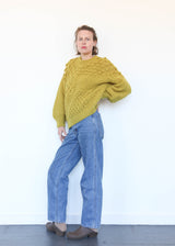 Hand Knit Pullover Yellow