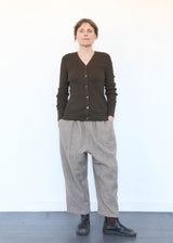 Whole Garment Cardigan - Brown