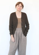 Whole Garment Cardigan - Brown