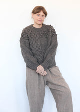 Hand Knit Pullover Mocha