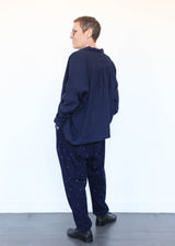 Color Linen Shirt Navy