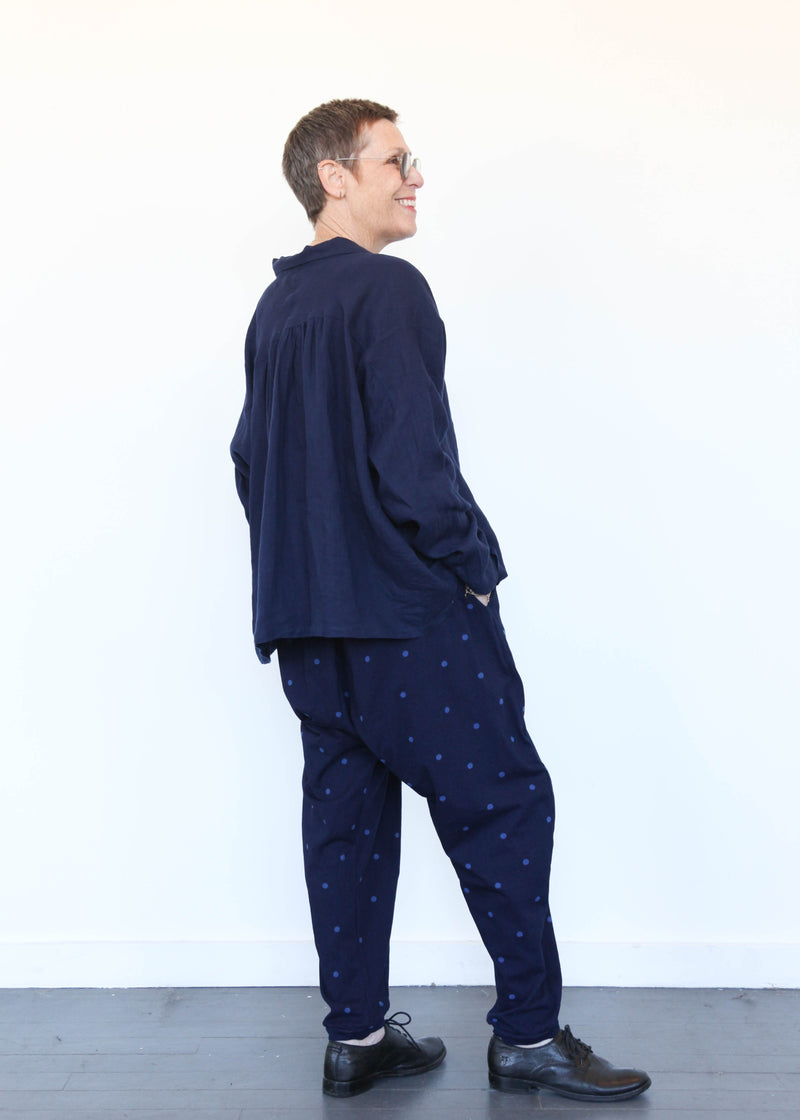 Dark Indigo Dot Pants