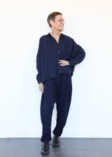 Color Linen Shirt Navy