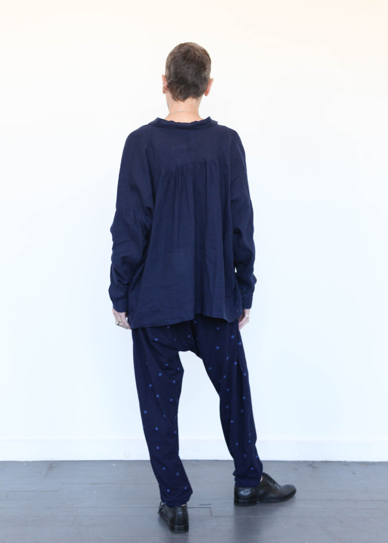 Dark Indigo Dot Pants