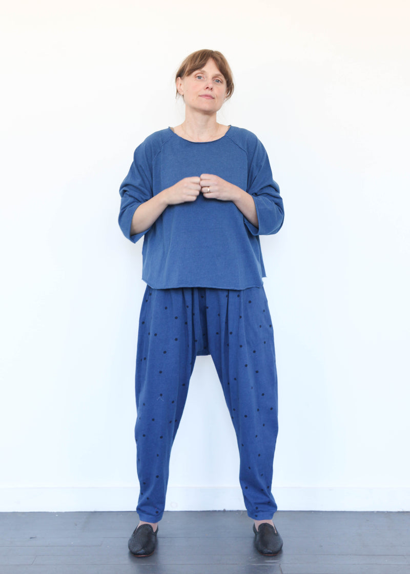 Light Indigo Dot Pants