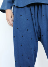 Light Indigo Dot Pants