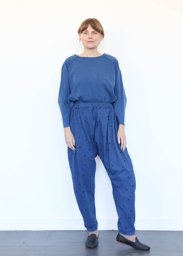 Light Indigo Dot Pants