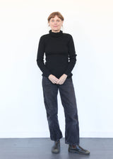 Whole Garment Turtleneck- Black