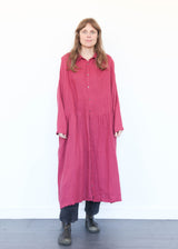 Color Linen Dress Pink