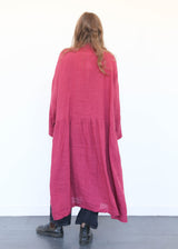 Color Linen Dress Pink