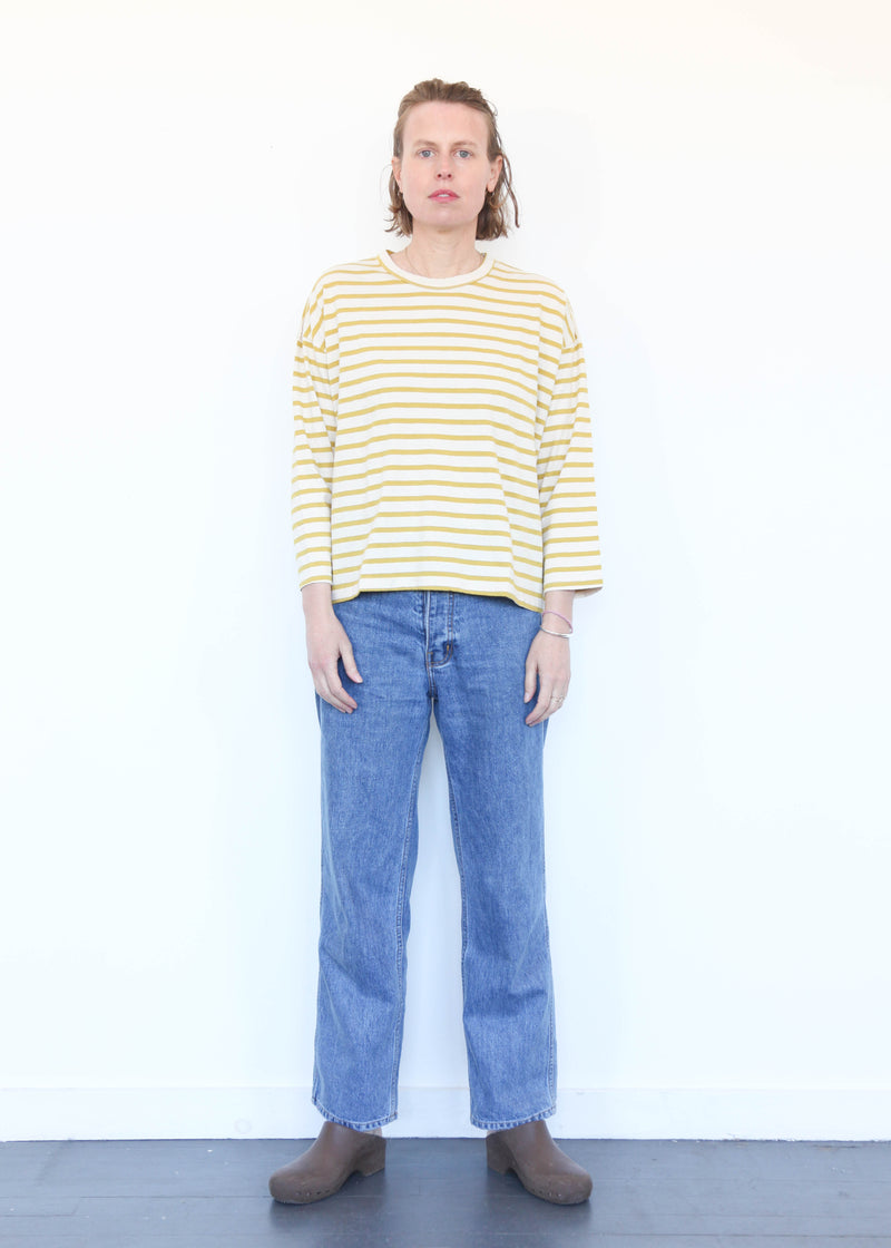 Striped Pullover Natural/Mustard