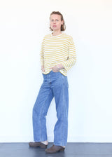 Striped Pullover Natural/Mustard