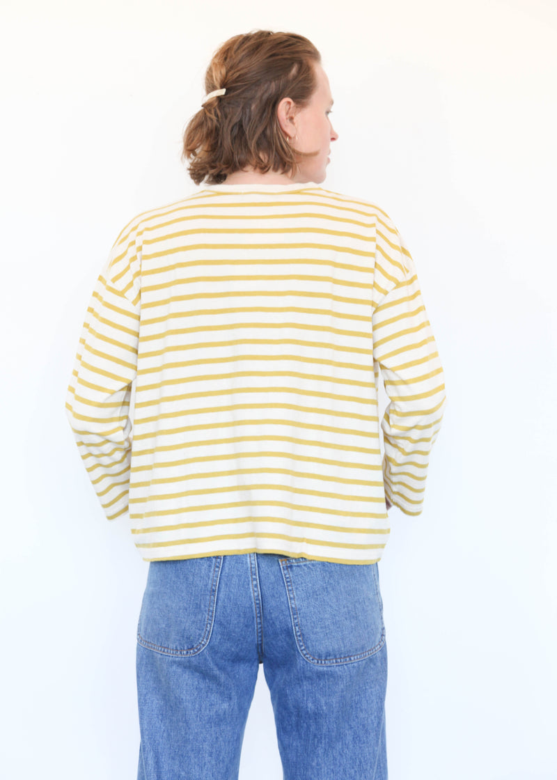 Striped Pullover Natural/Mustard