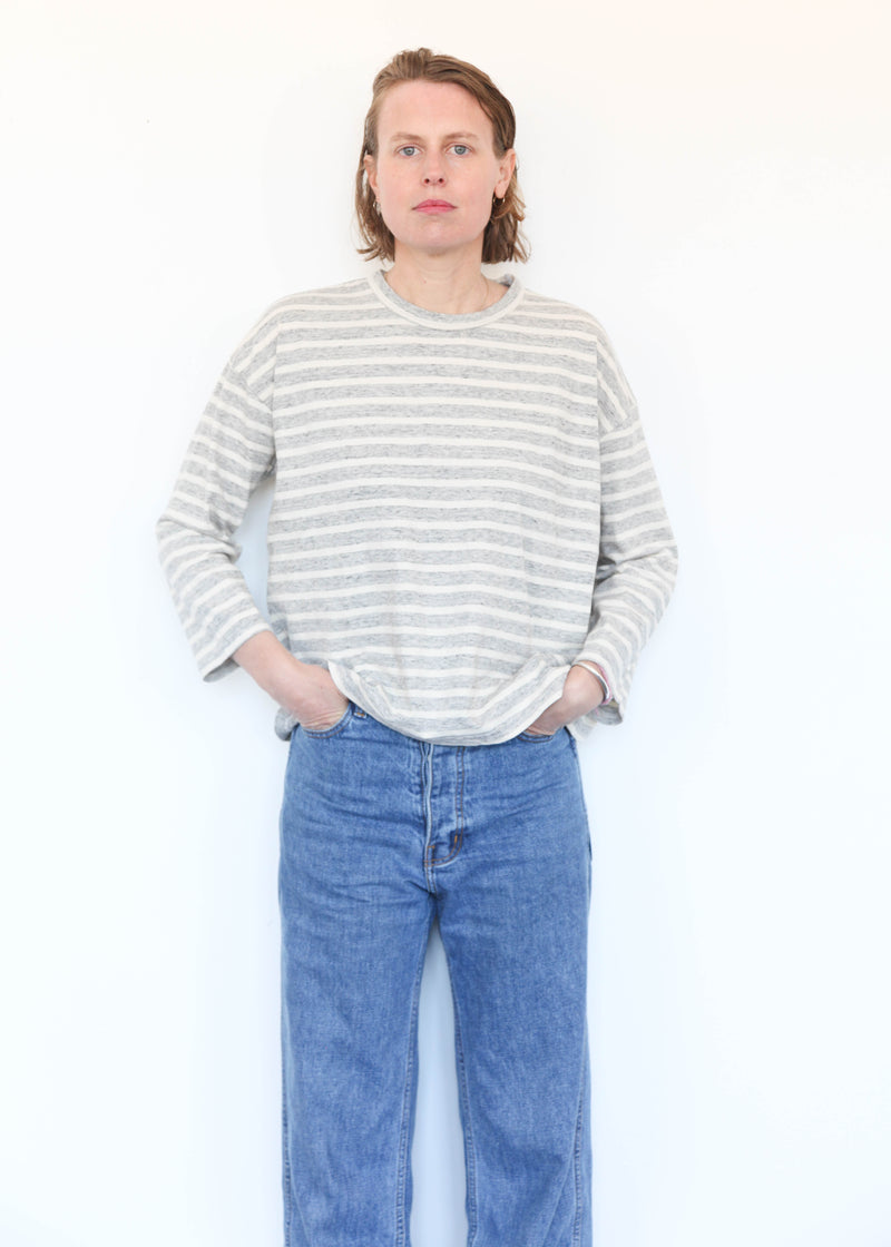 Striped Pullover Grey/Natural