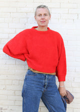 Balloon Sleeve Sweater - Coral