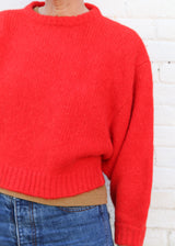 Balloon Sleeve Sweater - Coral