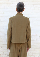 Crop Mandarin Shirt - Partridge