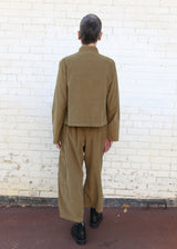 Crop Mandarin Shirt - Partridge