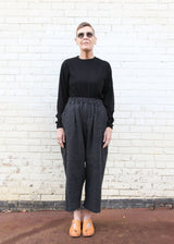 Wool Gauze Houndstooth Pants