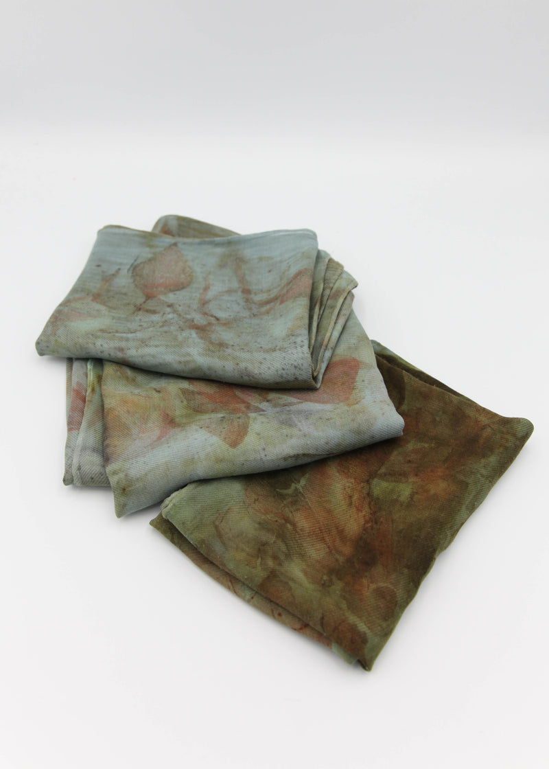 Silk / Merino Wool Eco-Printed Scarf - Multiple Colorways
