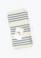 Linen/Cotton Blue Stripe Napkins - Set of 4