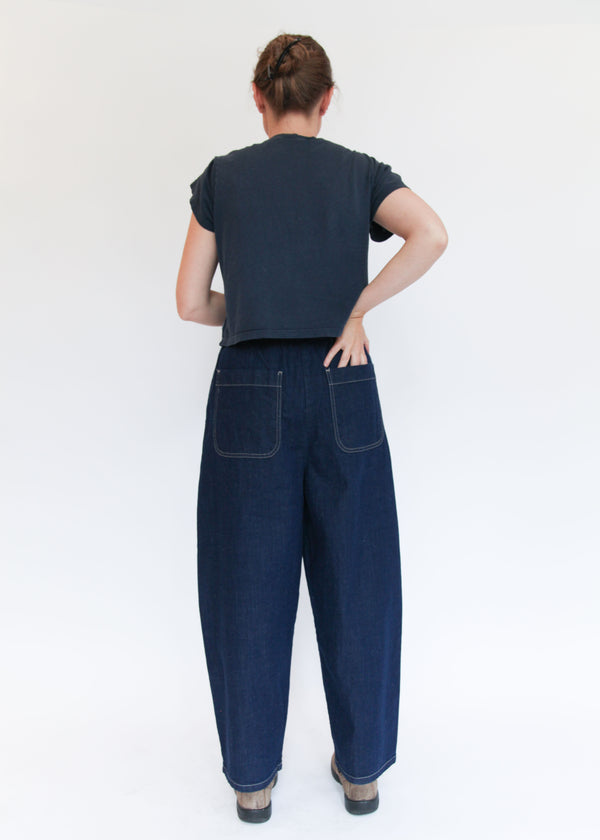 Barrel Pant - Dark Indigo