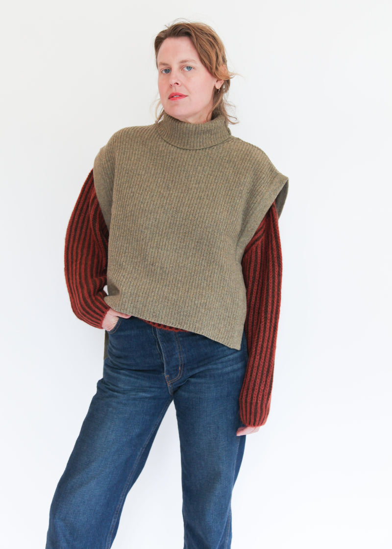 Kanon Vest - Taupe Marl