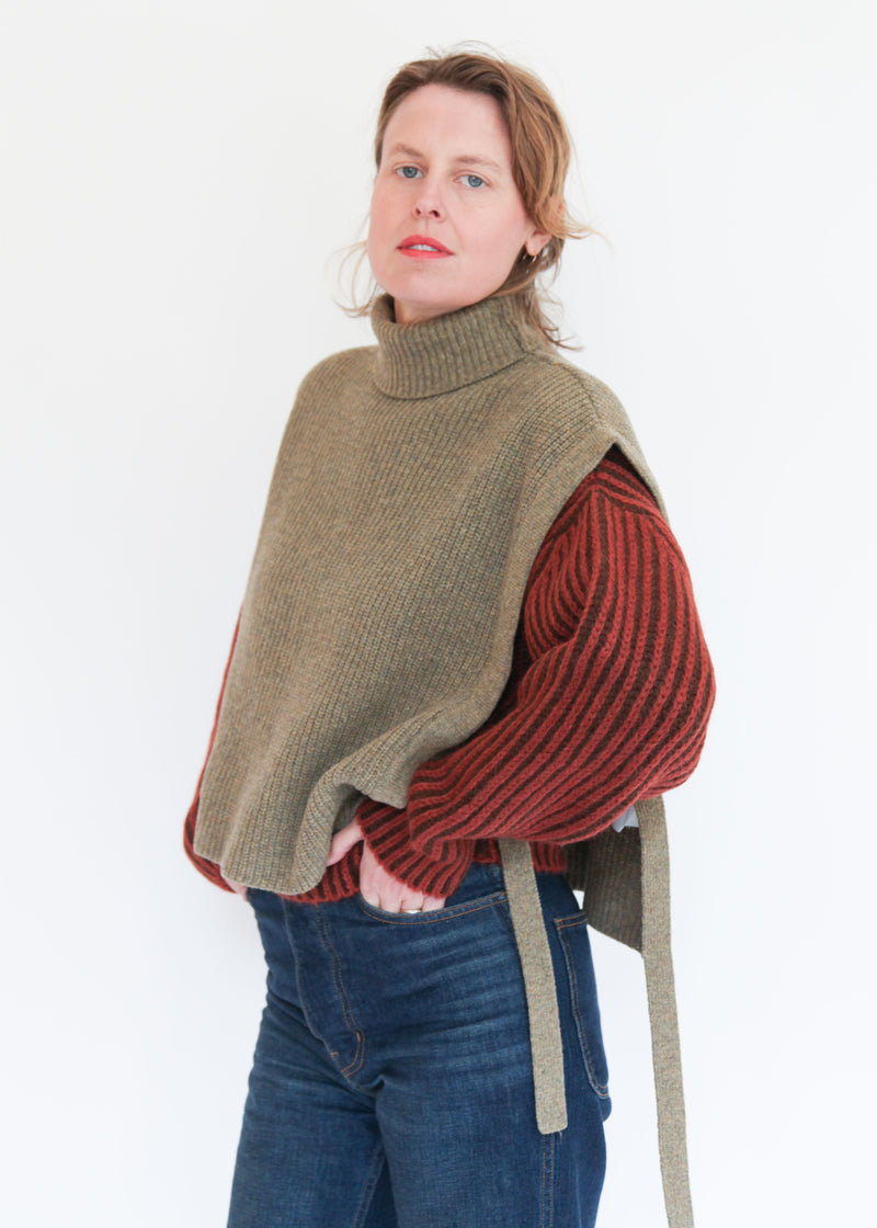 Kanon Vest - Taupe Marl