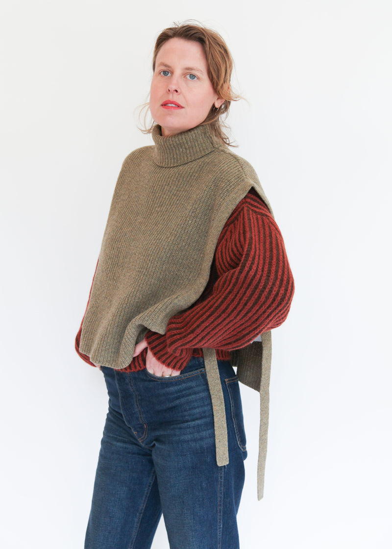 Kanon Vest - Taupe Marl