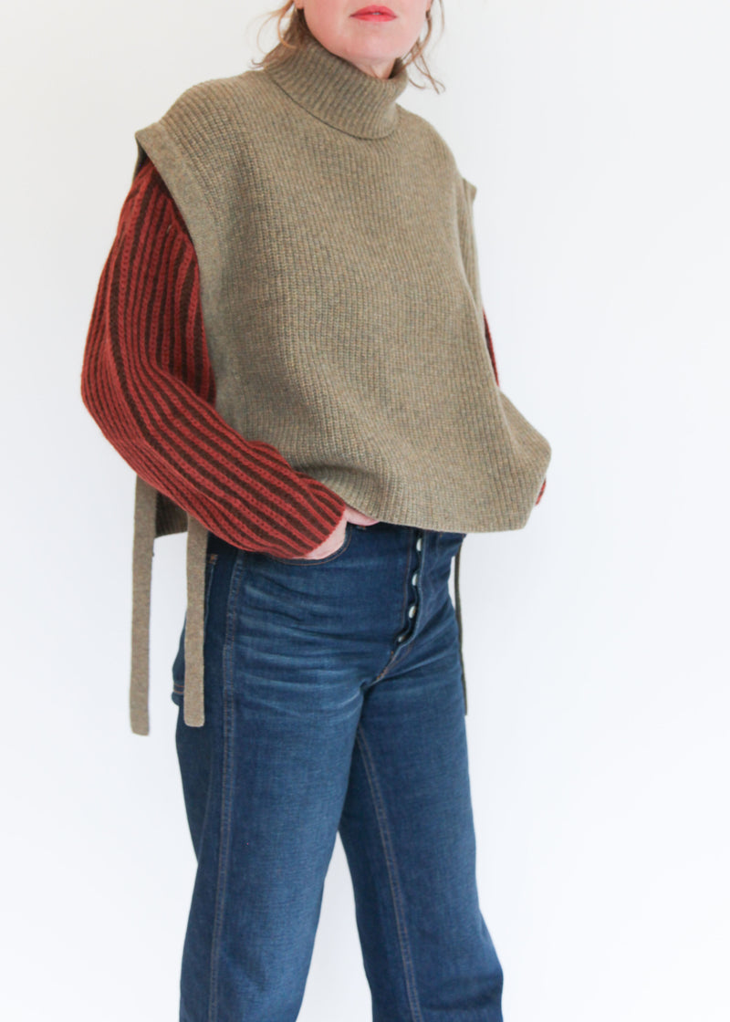 Kanon Vest - Taupe Marl