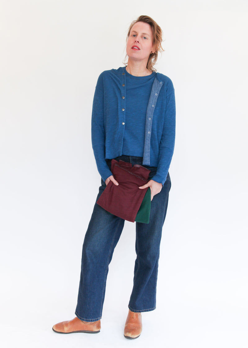 Crop Cardigan - North Sea