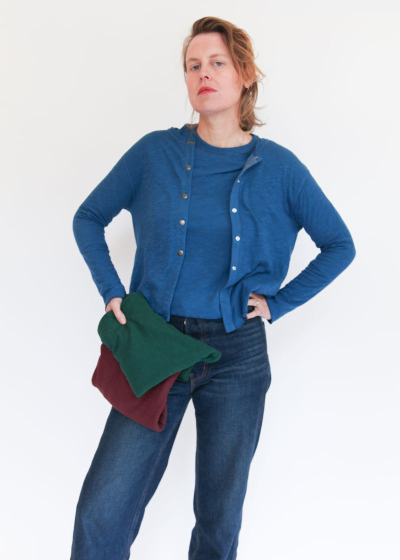 Crop Cardigan - North Sea