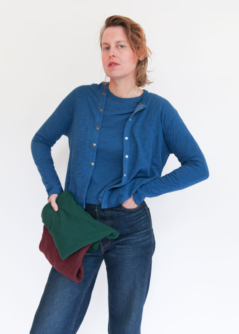 Crop Cardigan - North Sea