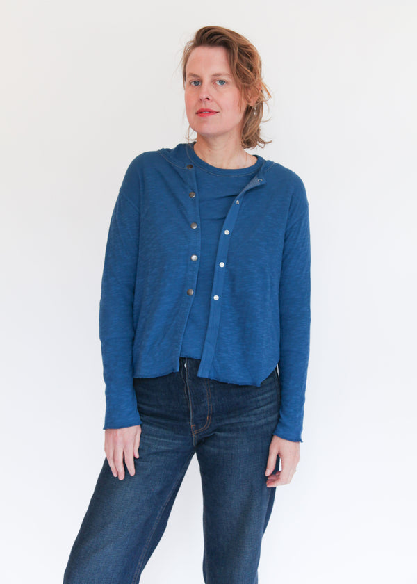 Crop Cardigan - North Sea