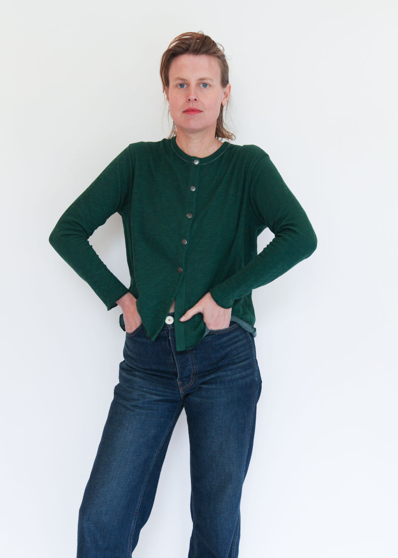 Crop Cardigan - Blue Hunter