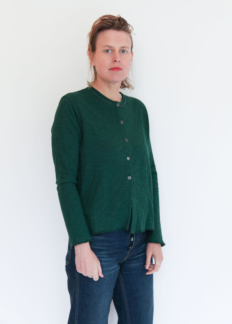 Crop Cardigan - Blue Hunter