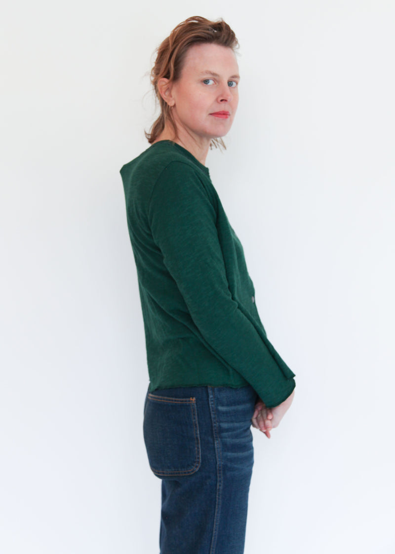 Crop Cardigan - Blue Hunter