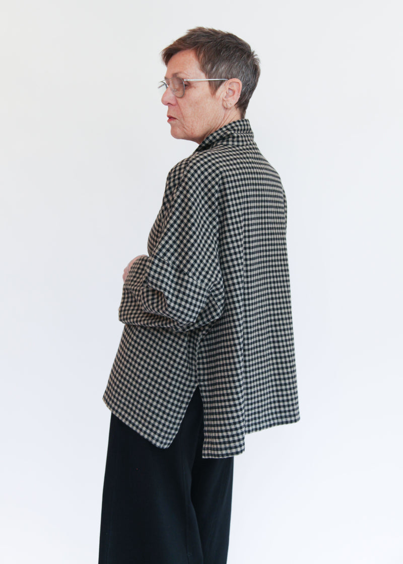 Big Shirt Small Check - Fennel