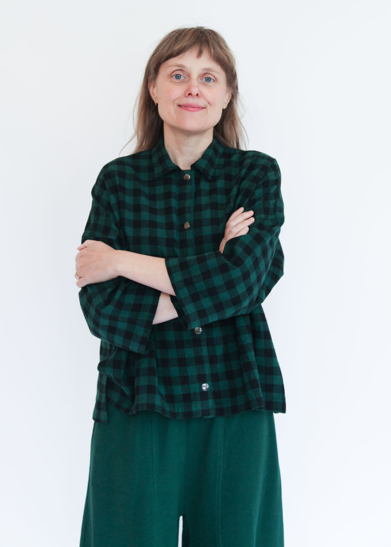 Big Shirt Big Check - Blue Hunter